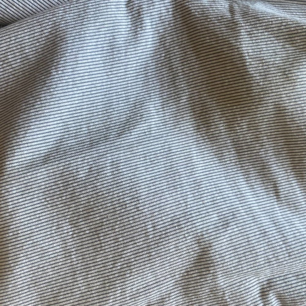 Ann Taylor Loft Marissa Cropped Petite pant; size 2; light gray and white stripe - Picture 9 of 9